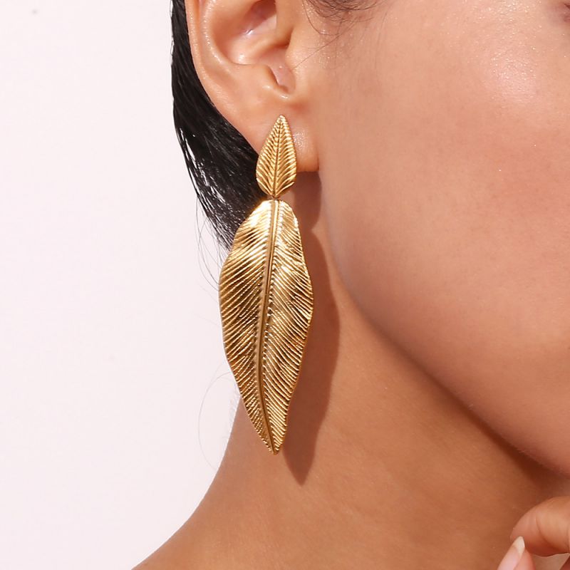 Feather Drop Earring