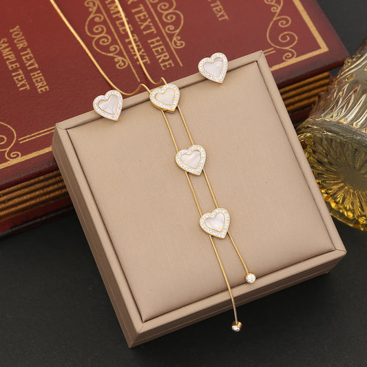 Radiant Heart Necklace Earring Set