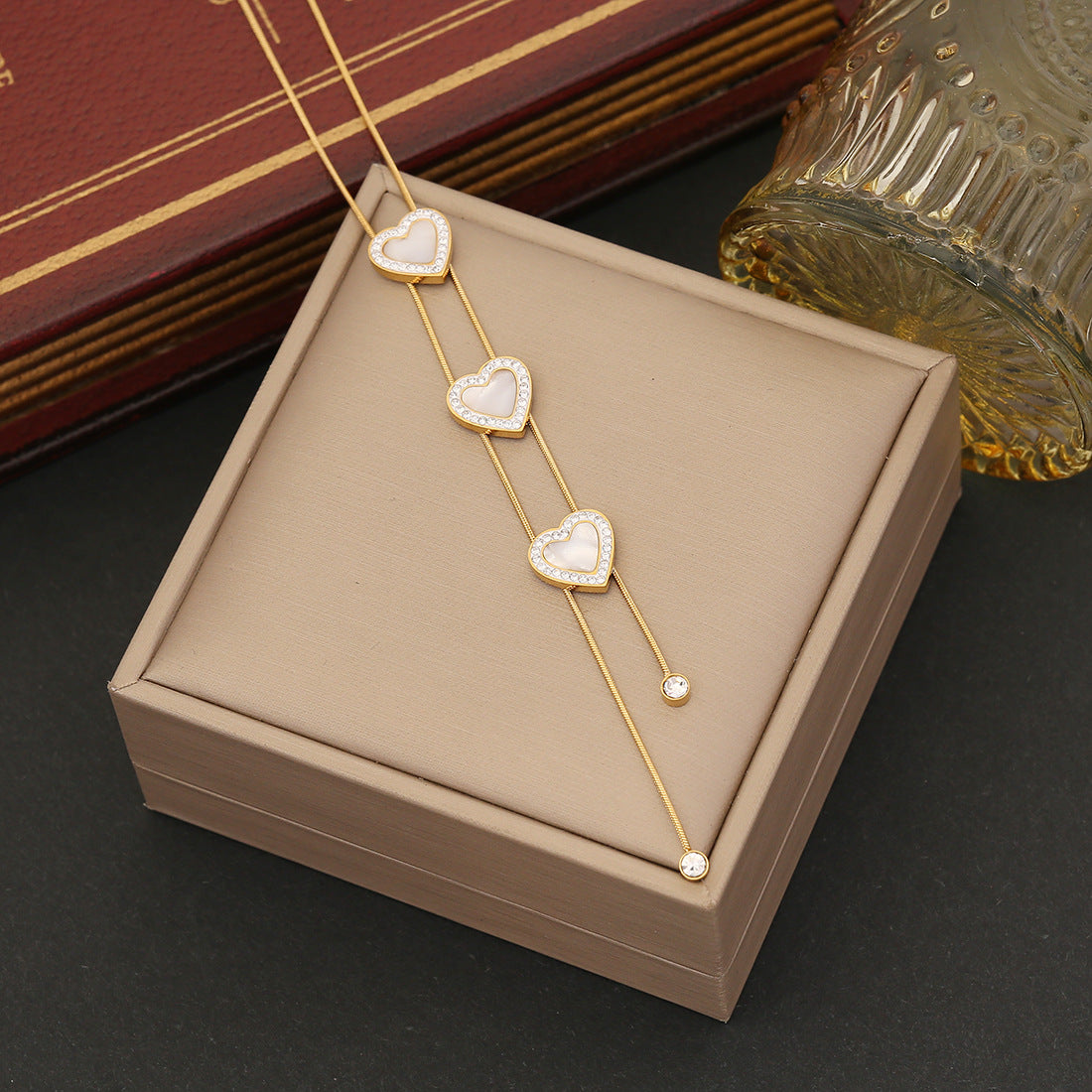 Radiant Heart Necklace Earring Set